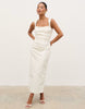 Pretty Lavish Maja bengaline knot strap square neck maxi dress in cream
