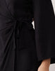 JDY kimono-inspired wrap mini dress in black