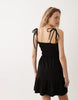 Miss Selfridge shirred cami mini dress in black