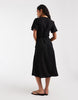 ONLY wrap midi dress in black