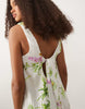 shift mini dress with bow back detail in multi floral print