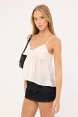 Perfect Stranger Klara Frill Cami Top White