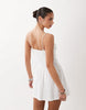 broderie cami mini dress in white