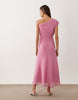 Mango asymmetric midaxi dress in baby pink
