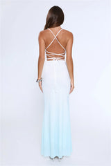 Glow From Moons Maxi Dress Blue