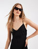 ONLY bust detail maxi cami dress in black