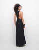 Weekday maxi dress with deep v neck and racer back metal detail in black