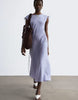 & Other Stories linen midi dress with asymmetric hem in light lilac