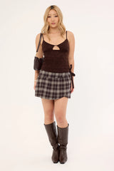 Motel Billa Skirt Grey Check