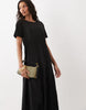 Threadbare jersey short sleeve midi dress in black