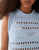 crochet knit summer dress in ecru