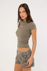 Neovision Onryu Baby Tee Khaki Green