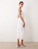Abercrombie & Fitch v neck midi slip dress in summer print