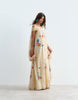 ARRANGE trapeze bardot maxi dress with cape back in yellow floral print