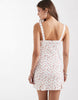 panel detail mini dress in floral print