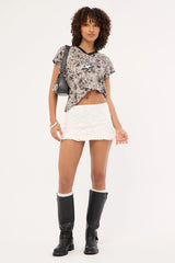 Luck & Trouble Nani Lace Mini Skirt White
