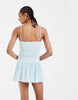 Hollister v neck strappy mini dress in blue stripe