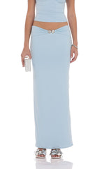 Embellished Skirt in Light Blue