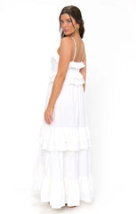 Freya Maxi Dress ~ White Voile