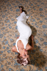 Luck & Trouble Thessia Twist Maxi Dress White