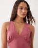 JDY v-neck maxi dress in dusty pink