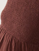 Mamalicious Maternity shirred bodice tiered skirt cami midi dress in chocolate