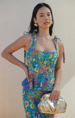 Pauline Peplum Dress ~ Painterly Petals
