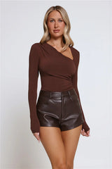 BASE Form Luxe Knit Worn Well Long Sleeve Top Chocolate