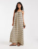 ONLY sleeveless maxi dress in brown print