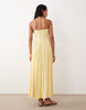 drop waist halter neck sundress in yellow