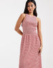 ONLY sleeveless midaxi smock dress in red gingham