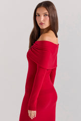 holly red cashmere blend sweater
