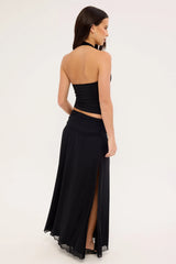Luck & Trouble Miles Mesh Maxi Skirt Black