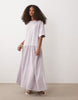 dropped waist midaxi t-shirt dress in lilac