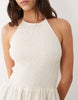 Esmee broderie halter mini dress in cream