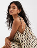 ONLY sleeveless maxi dress in brown print