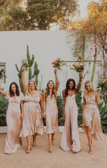 Rome Twist Gown ~ Champagne Luxe Satin