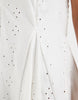 Object broderie fit and flare mini dress in white