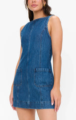Boulevard Mini Dress ~ Reservoir Blue