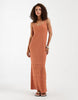 Vero Moda crochet knit cami maxi dress in orange