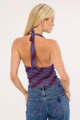 Thrills Illusions Halter Top Bluefin