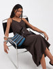 Vero Moda linen look cami strap midi dress in chocolate