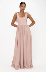 Harper Maxi Dress ~ Dusty Blush Crisp