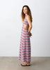 Mango Teen halterneck cut-out maxi dress in zigzag print
