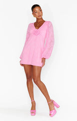 Rosetta Mini Dress ~ Pink Lovely Lace