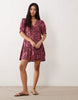 Miss Selfridge printed spun smock dress in pink paisley