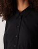 YAS maxi shirt dress in black