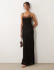 Never Fully Dressed Sapna ring detail cami maxi dress in black
