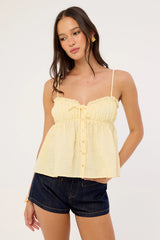 Luck & Trouble Sophie Gathered Cami Top Butter