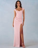 Oh Polly modal sweetheart neck cap sleeve draped detail maxi dress in blush pink